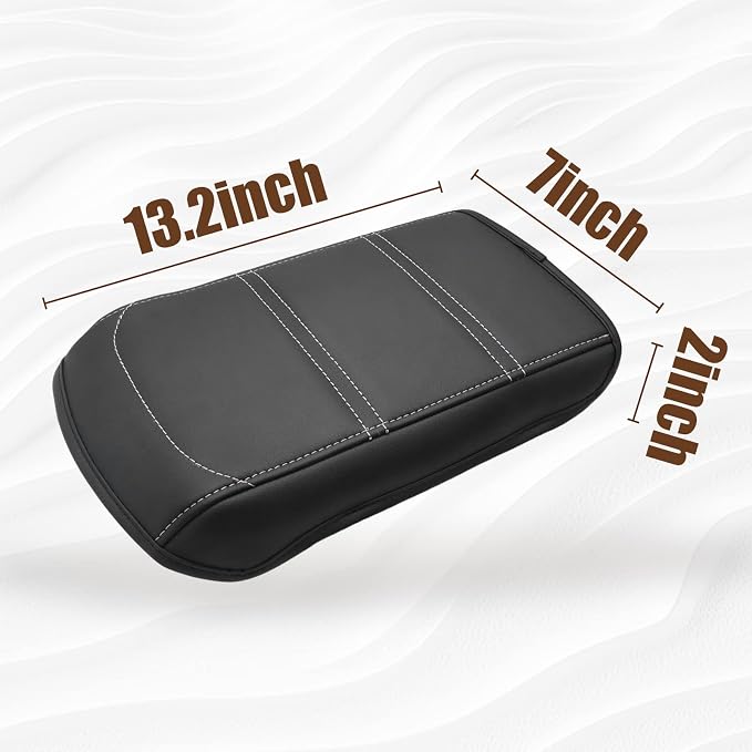Muslogy for Acadia 2017-2023 Center Console Pad Armrest Cover Vegan Leather - Image 7