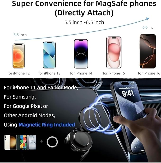 Super Strong Magnetic N52 car Phone Holder, 3-axis Folding, 360° Multi-Angle - Image 7