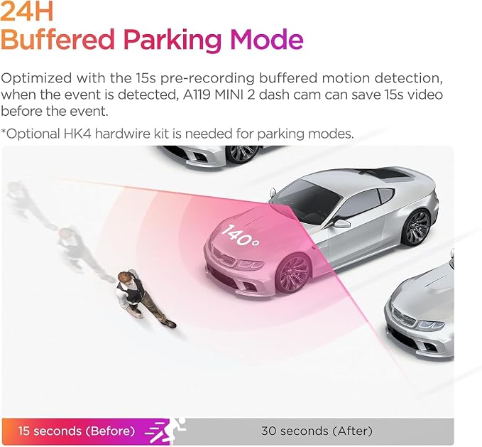 VIOFO Dash Cam A119 Mini 2, STARVIS 2 Sensor, 2K 60fps/HDR 30fps Voice Control - Image 8