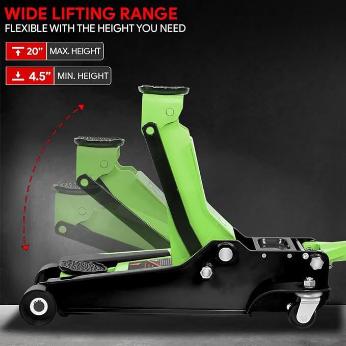 DNA MOTORING Low Profile Hydraulic Trolley Service/Floor Jack, 4 Ton Capacity - Image 3