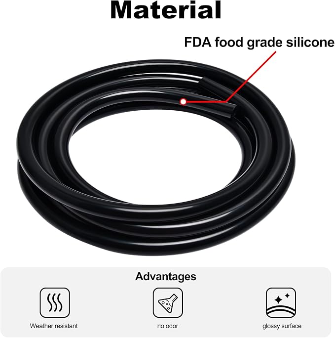 EVIL ENERGY 5/32 1/4 5/16 3/8 Silicone Vacuum Tubing Hose Line Kit 5FT 4PCS - Image 4