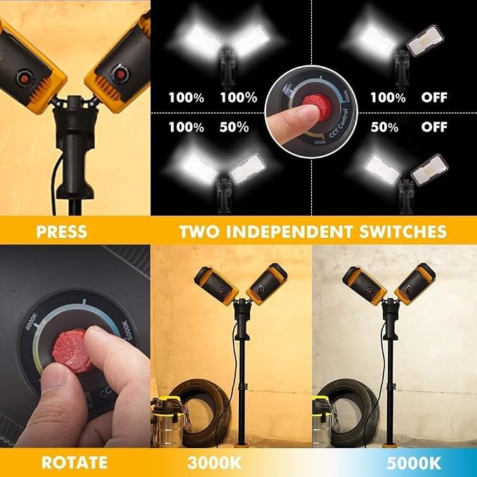 LUTEC 【Upgraded】 6290Max 15000 Lumen 138W Dimmable LED Work Light - Image 4