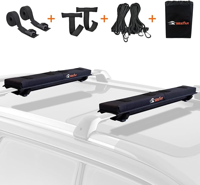 MeeFar Universal Roof Rack Pads Fit on Cross Bars by MeeFar