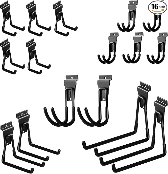 16 Pack Slatwall Hooks, Slatwall Accessories by PYBTOOL