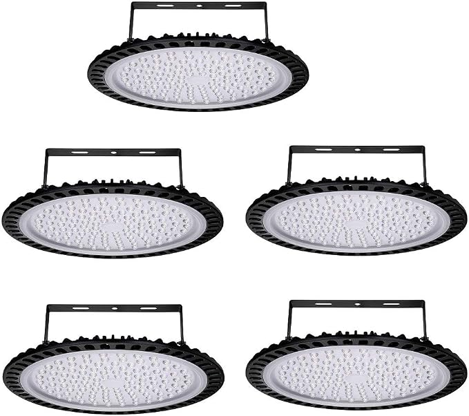 Viugreum 5 PACK 500W UFO LED High Bay Light, 50000LM 6500K Daylight White LED by Viugreum