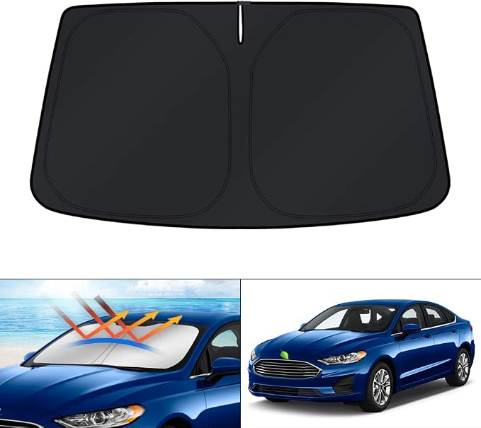 KUST Windshield Sun Shade for Ford Fusion 2013-2021 Front Window Screen Cover by KUST
