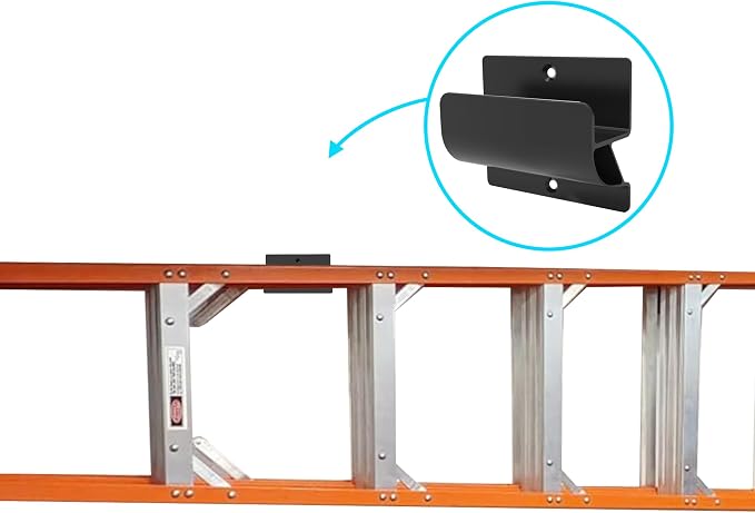 Ladder Hooks for Garage Organization, Wall Mount Storage Rack, Heavy Duty - Image 8