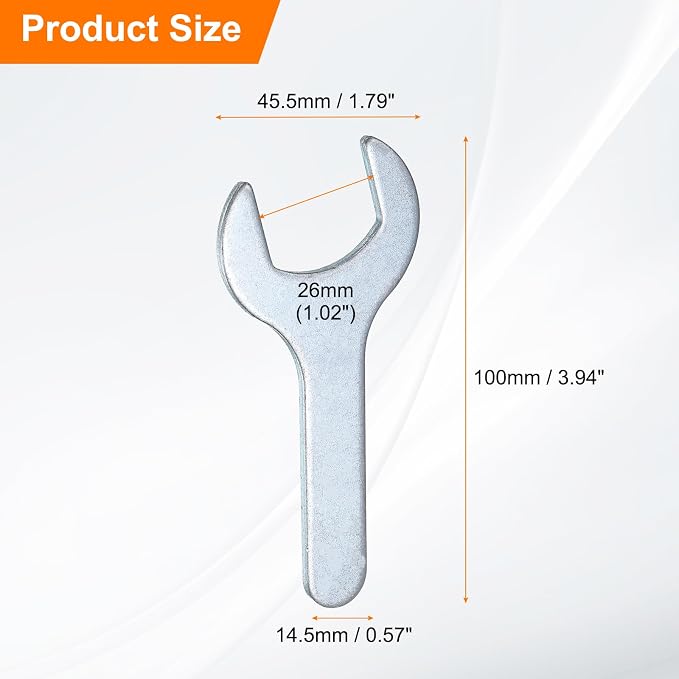 HARFINGTON 10pcs Small Wrench Open End Wrench 26x100x2.8mm Metric U-Shaped - Image 2
