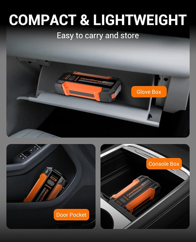 Portable Jump Starter 3000A Peak Car Battery Pack, 12V Jump Box up to 9.0L - Image 5