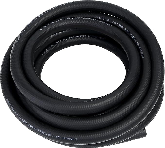 LokoCar Rubber Fuel Hose Line Push Lock 1/2" ID SAE 30R7 NBR 25ft 300PSI Black - Image 8