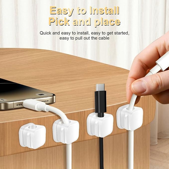 18 Pack Cord Organizer Holder, Magnetic Cable Clips Management, Easy Strong - Image 6