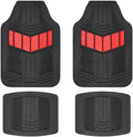 BDK Rubber Car Floor Mats All Weather Waterproof 4-Piece Sporty Two-Tone Design by BDK