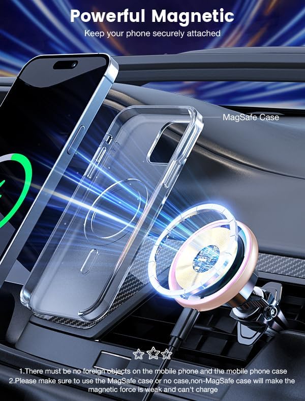 MOKPR for Magnetic Car Mount Charger-15W Wireless Car Charger-Magnetic Car - Image 6