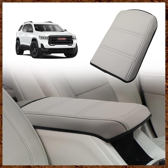 Muslogy for Acadia 2017-2023 Center Console Pad Armrest Seat Box Cover Vegan by Muslogy