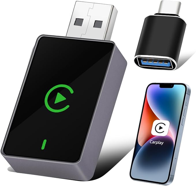 Wireless CarPlay Adapter for iPhone – Upgraded Version, Converts Wired CarPlay by Unknown