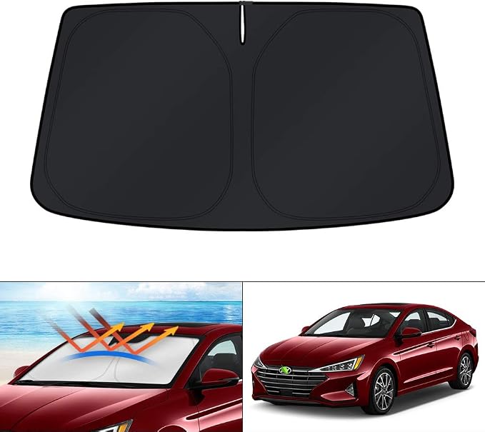 KUST Windshield Sun Shade for Hyundai Elantra 2017-2020 Custom Fit Sunshade by KUST