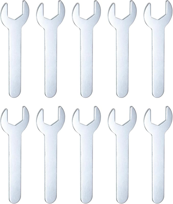 HARFINGTON 10pcs Small Wrench 16x95x2mm Metric U-Shaped Single Open Ended by HARFINGTON