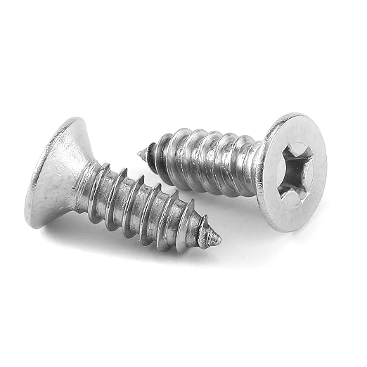#6 x 1/2" Wood Screw 100Pcs 18-8 Stainless Steel Screws Flat Head Phillips Fast by SGTZH