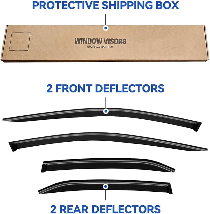Window Visors Rain Guards for 2018-2024 Toyota Camry, Out-Channel Window Vent - Image 5