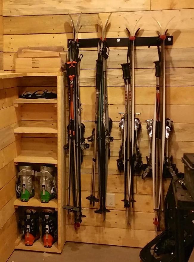 StoreYourBoard Ski Wall Storage Rack – Ski Rack Wall Mount Holds 8 Pairs - Image 7