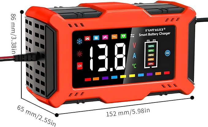 LiFePO4/Lead Acid Battery Charger Smart Battery Trickle Charger 12V 6A - Image 6