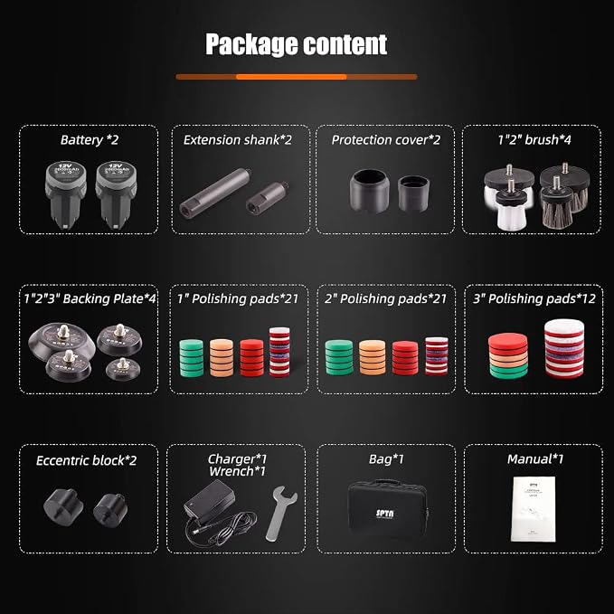 SPTA Cordless Mini Polisher, 12V Cordless Multi Polisher, Micro Cordless - Image 3