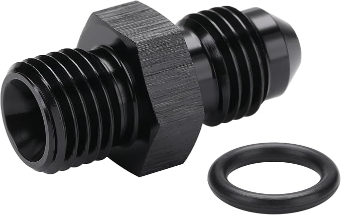 4AN Male Flare to 4AN ORB O-ring Boss Fuel Pump Rail Adapter Fitting Aluminum - Image 5