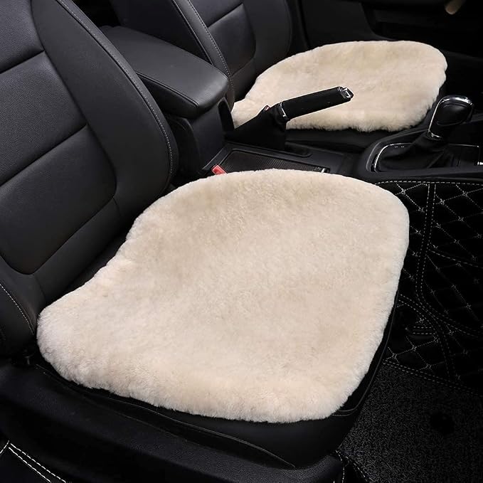 Fluffy Genuine Sheepskin Car Seat Cover - Image 2