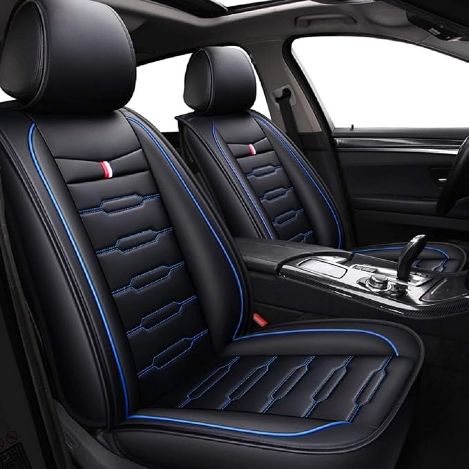 Seat Covers Full Set, Waterproof Leather Seat Covers by HGVKDO