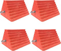 Premium 4 pcs Heavy Duty Wheel Tire Chocks, Vehicle Chocks by HOXWELL