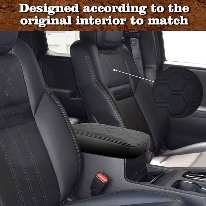 Muslogy for Frontier Center Console Pad Armrest Box Cover Vegan Leather Soft - Image 5