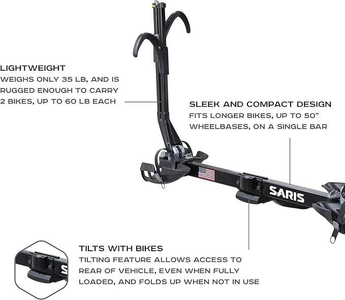 Saris SuperClamp EX 4-Bike Hitch Rack – Lightweight Platform Bike Carrier - Image 5