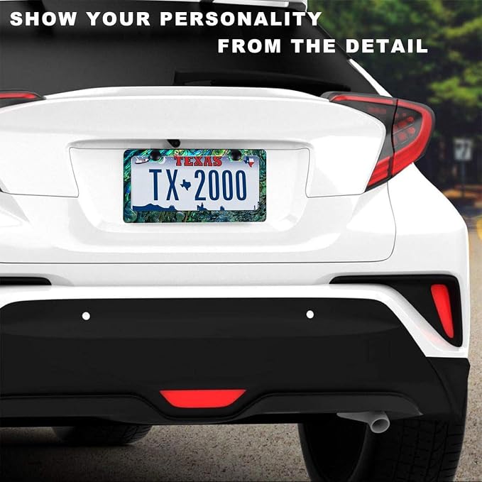 Abalone License Plate Frame-Faux Abalone Car License Plate Holder Auto - Image 2