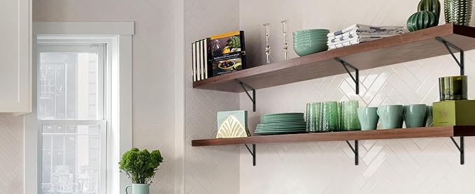 24 Pack L10 x H 8" Black Heavy Duty Shelf Brackets - Image 8