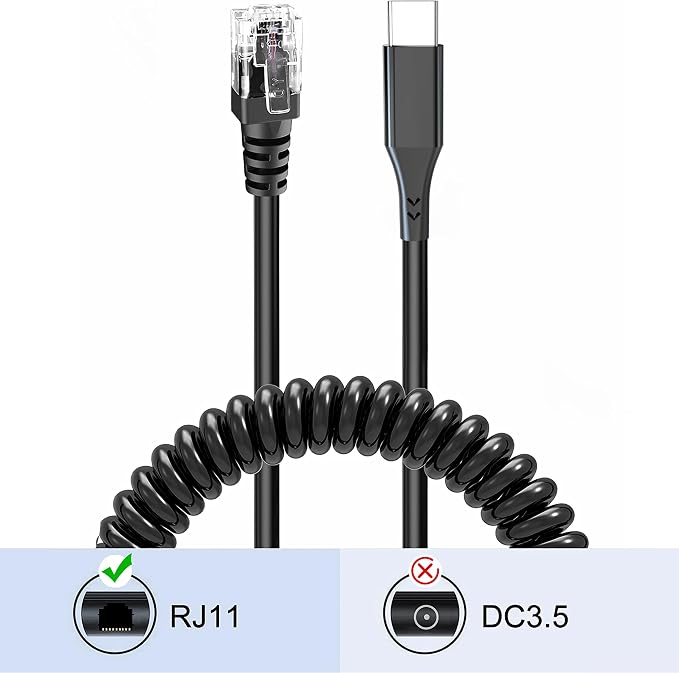 Radar Detector Cable, USB-C to RJ11 Plug Charging Kit, - Image 5