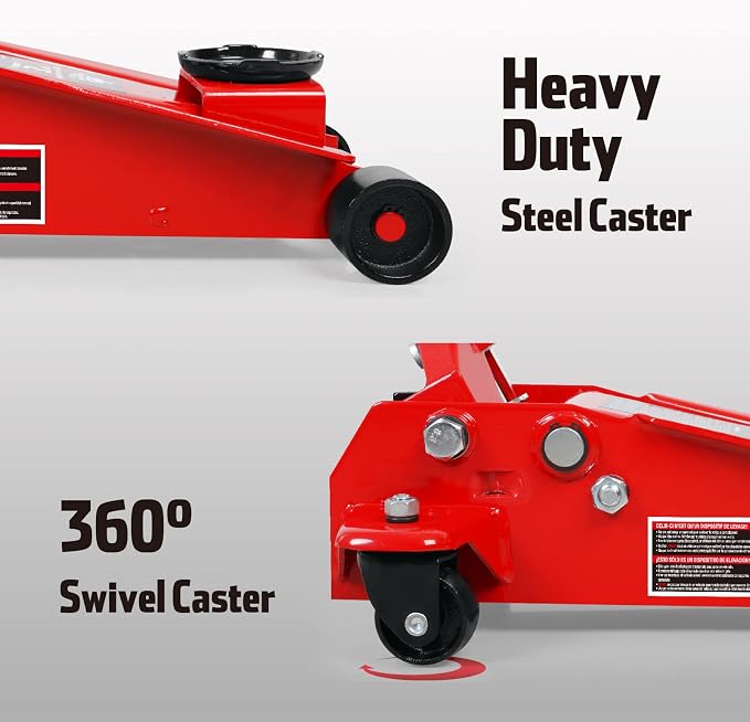 Floor Jack 3 Ton Capacity Fast Lift Service Jack Steel Heavy Duty Hydraulic Car - Image 4