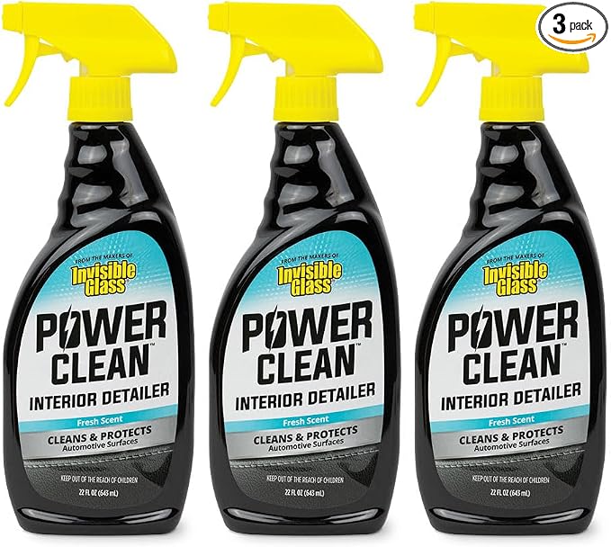 Invisible Glass 92024-3PK 22-Ounce Power Clean Automotive Interior Detailer by InvisibleGlass