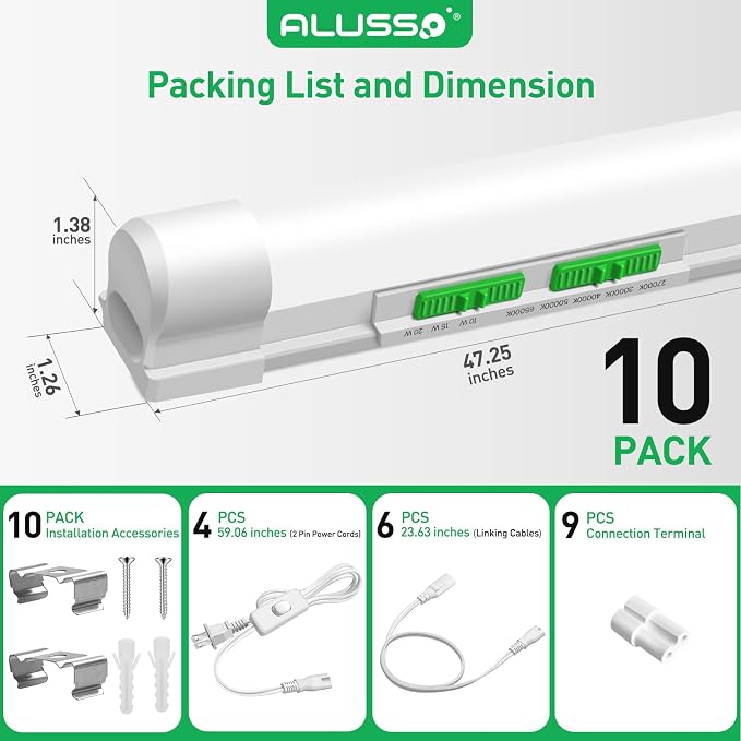 ALUSSO® 4FT LED Shop Lights - Image 4