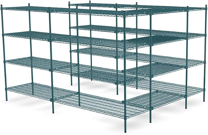 NSF 7' x 9' Walk-in 4-Tier Shelving Unit Kit - Image 2