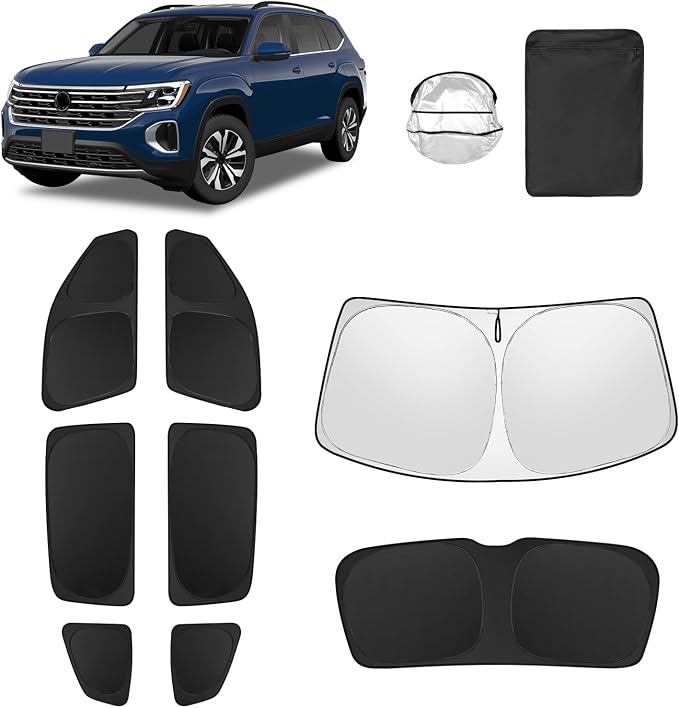 8pcs Car Window Shades for Volkswagen VW Atlas 2018-2025 Accessories, by Unknown
