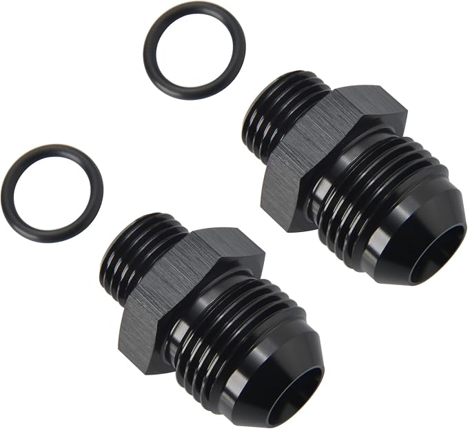 8AN Male Flare to 6AN ORB O-ring Boss Fuel Pump Rail Adapter Fitting Aluminum - Image 3