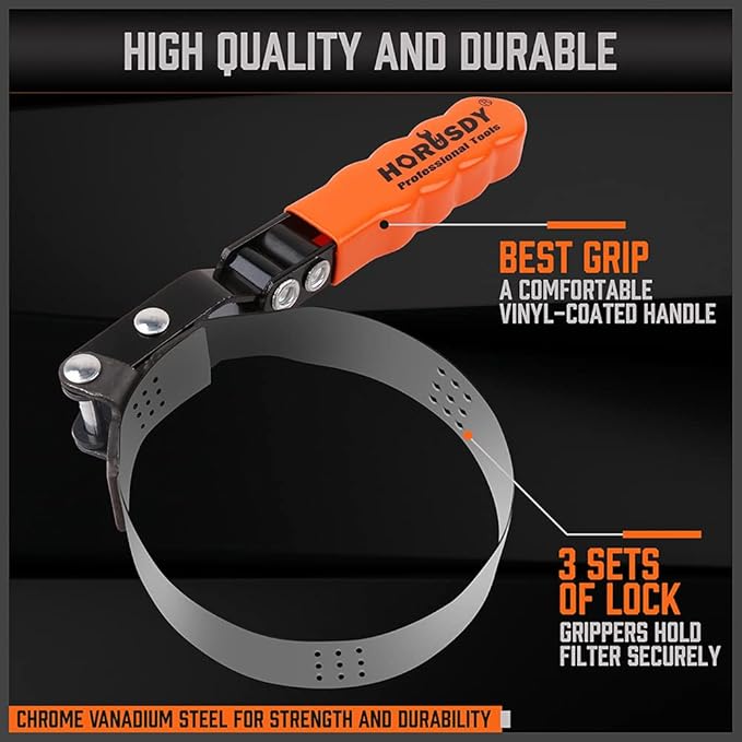 HORUSDY 5-Piece Standard Swivel Oil Filter Wrench, 2-3/4" - Image 5