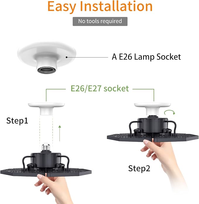 LED Garage Lights, 140W 18500 Lumens Garage Ceiling Lighting, 6000K Daylight - Image 5