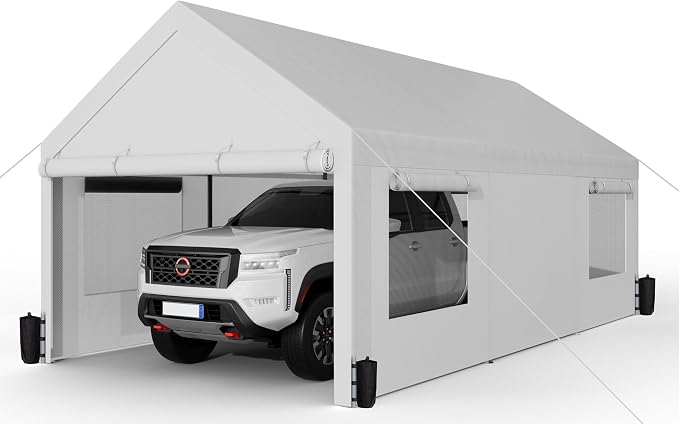 Shintenchi Carport 10' x 20' Heavy Duty Portable Garage, Car Port Canopy by Shintenchi