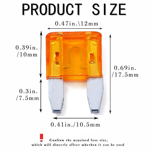 100 Pack Auto Fuses 5 AMP APM/ATM 32V Mini Blade Style Fuses 5A Short Circuit - Image 2