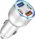 USB C Car Charger, Bangfun 65W 4 Port Dual 12V USB C & USB A Car Cigarette by Bangfun