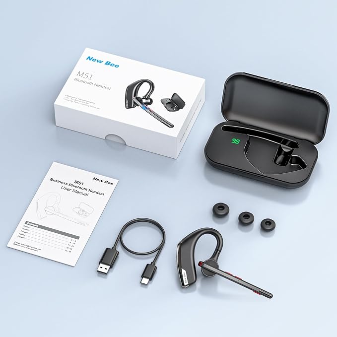 New bee Bluetooth Headset, Wireless Bluetooth Earpiece - Image 7