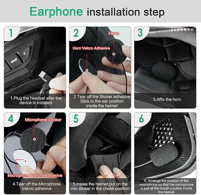 Motorcycle Bluetooth intercom MS20 2000m Helmet Intercom, 20 Riders Motorcycle - Image 3