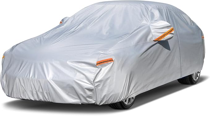 Kayme 6 Layers Car Cover Waterproof All Weather by kayme