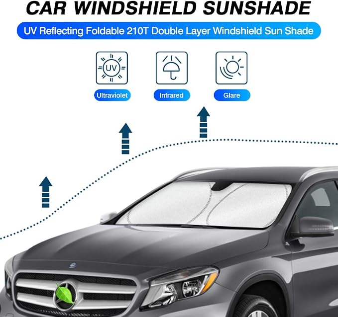 KUST Windshield Sun Shade for 2014-2020 Mercedes Benz GLA 180 200 220 250 - Image 2